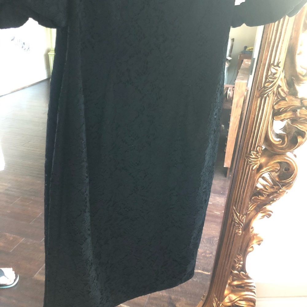 $990 Zac Posen Terry Lace Puff-Sleeve Cocktail - Picture 6 of 12
